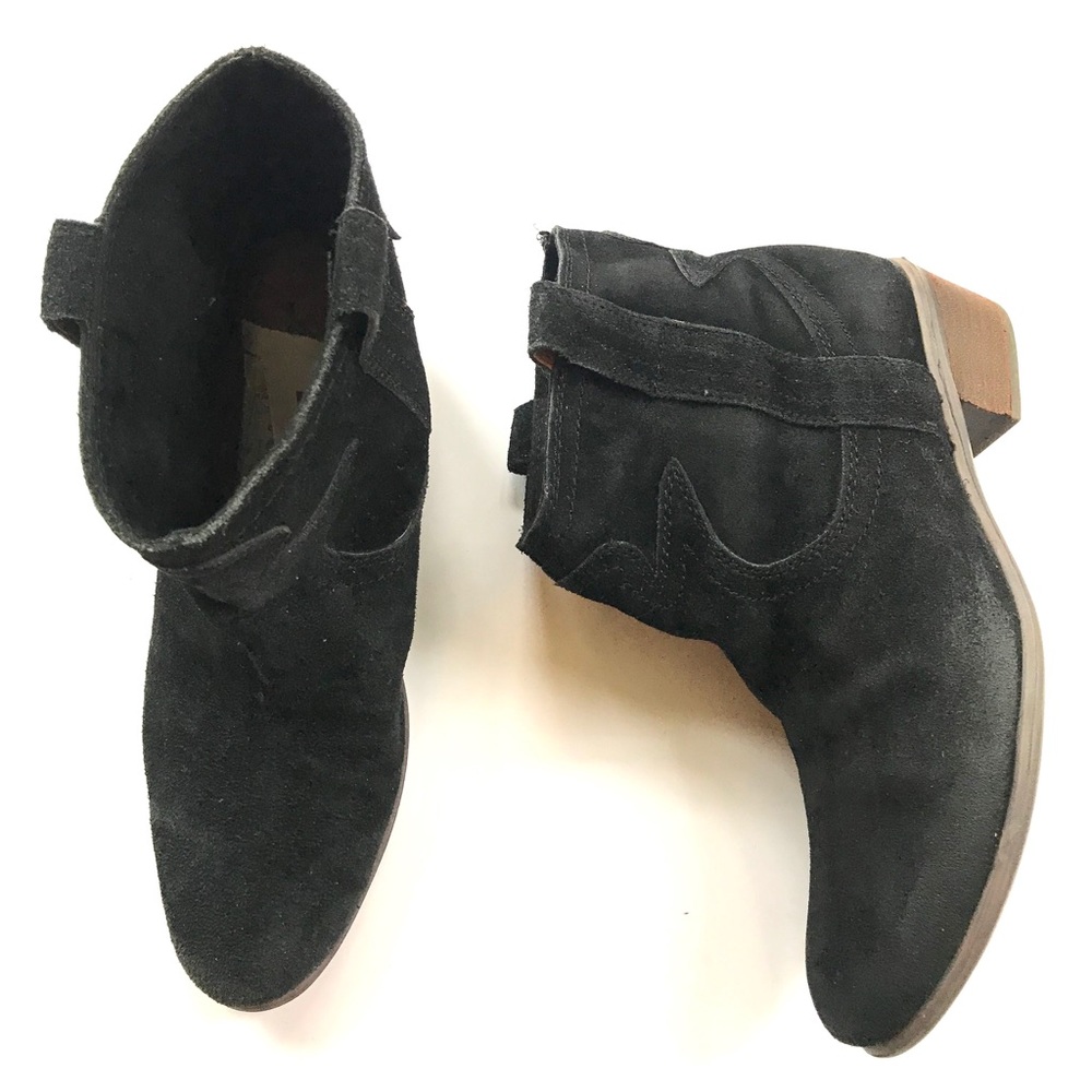 Lucky Brand women’s suede leather ankle bootie 10